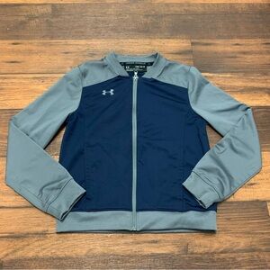 Under Armour Boys Challenger II Track Jacket Size M, Blue, Gray Sports Jacket